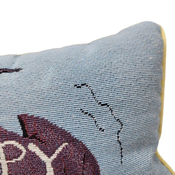 Vintage Happy Easter Chick Decorative Tapestry Throw Pillow Yellow - Picture 6 of 9